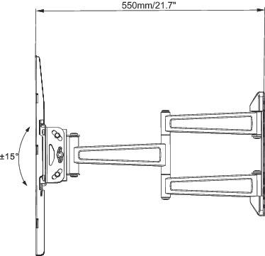 Produktbild Vogels MNT 208 TURN 180° (Wand, 55", 25 kg)