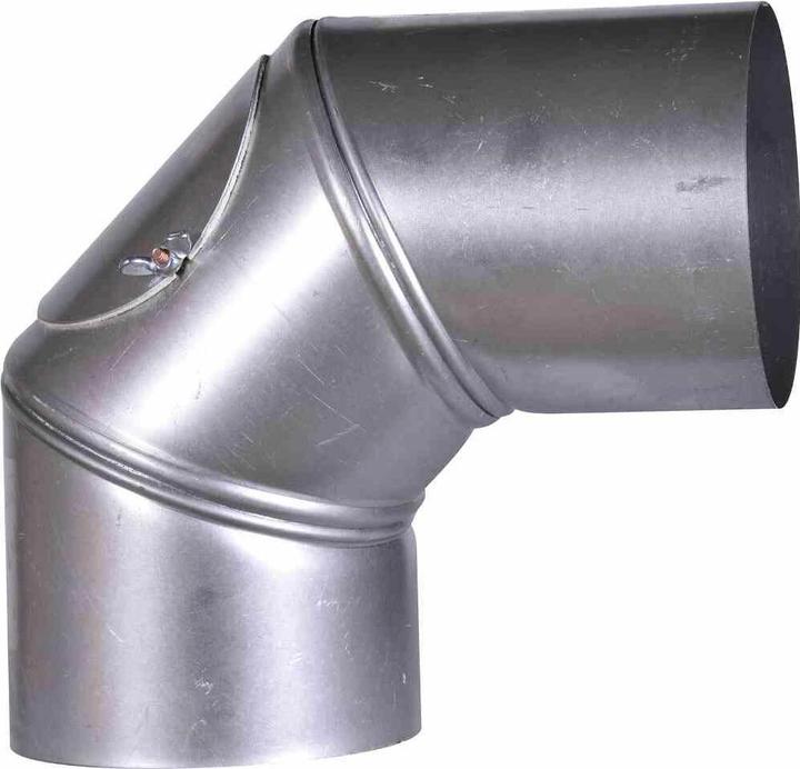 Produktbild FireFix Ofenrohrbog,90° FAL Ø 130 mm drehbar mit Tür