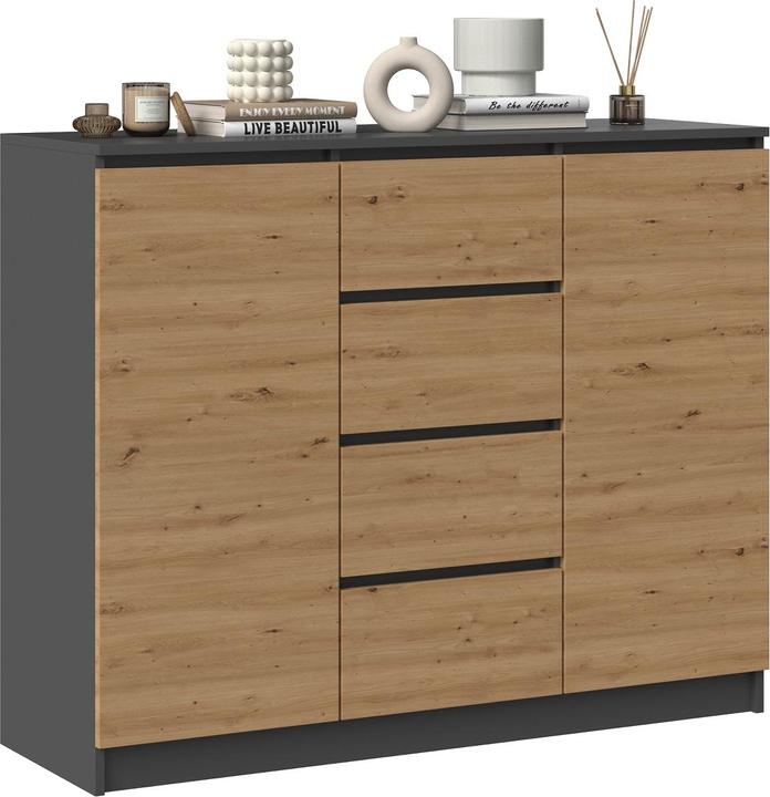 Image du produit Topeshop Commode 2D4S (120 x 40 x 97 cm)