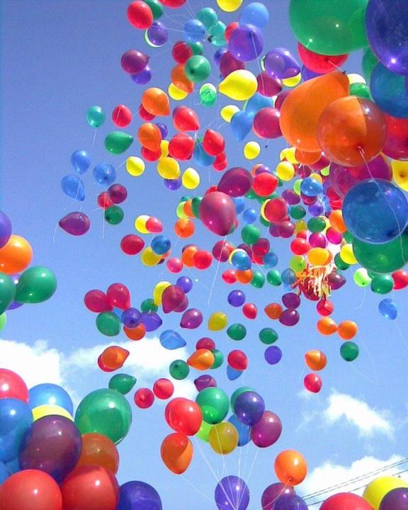Actual product image CFH Helium set HS904 rainbow colours 30 balloons (30 x)