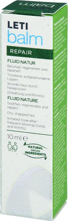 Actual product image Leti balm Fluid Natur - Schützender Nasen- und Lippenbalsam bei trockener und rissiger Haut mit natü (10 ml)