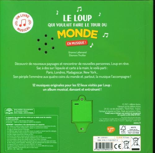 Actual product image Le loup qui voulait faire le tour du monde en musique (French, Lallemand Orianne, Thuillier Eléonore, 2022)