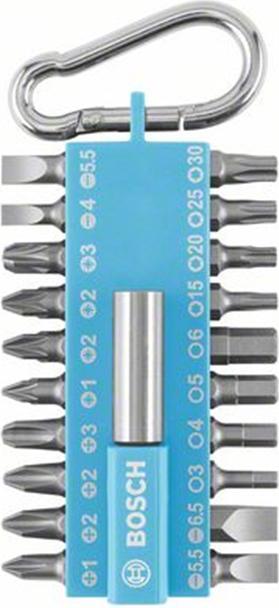 Image du produit DIY Jeu de 21 embouts de vissage avec snap-hook (bleu clair) (SL 6.5, SL 5.5, HEX6, PZ1, HEX4, PH2, T15, T25, PH3, T20, T30, PZ2, HEX5, PZ3, PH1, SL4, HEX3)