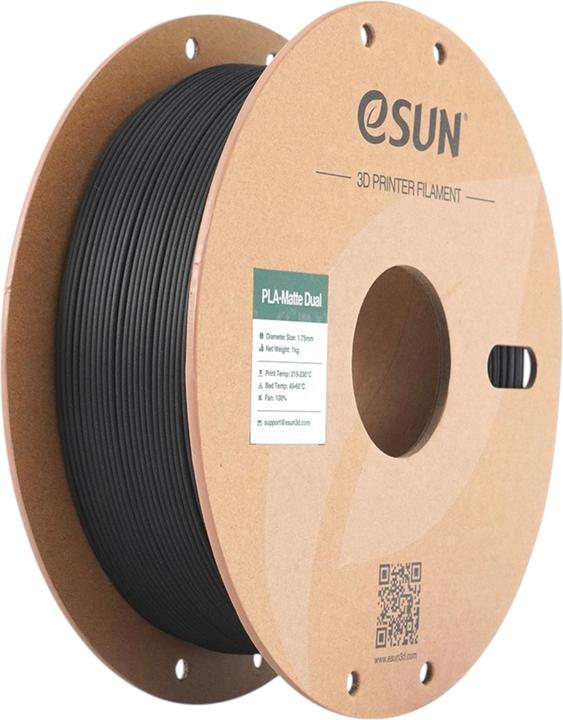 Actual product image eSUN PLA MATTE DUAL 1,75mm BLACK WHITE 1kg (PLA, 1.75 mm, 1000 g, Multicoloured)