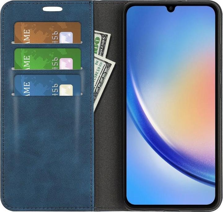 Actual product image Cover-Discount Galaxy A35 - Stand Flip Case Cover blue (Samsung Galaxy A35)