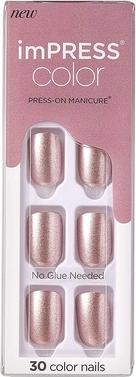 Produktbild KISS Self-adhesive nails imPRESS Color Paralyzed Pink 30 pcs (L)