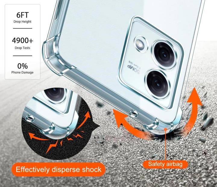 Actual product image Screenguard Motorola Moto G84 5G Case Crystal Soft Airbag Bumper (Motorola Moto G84)
