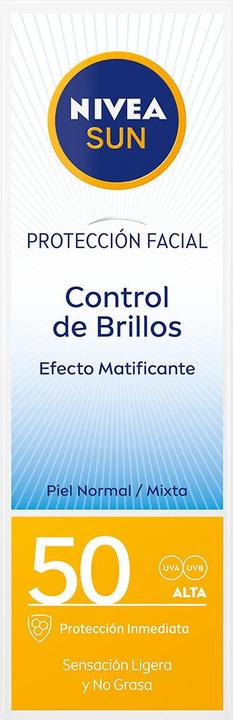 Actual product image NIVEA Face Sunscreen, 1 pack(1 x 50 milliliters) (Suntan cream, SPF 50, 50 ml)