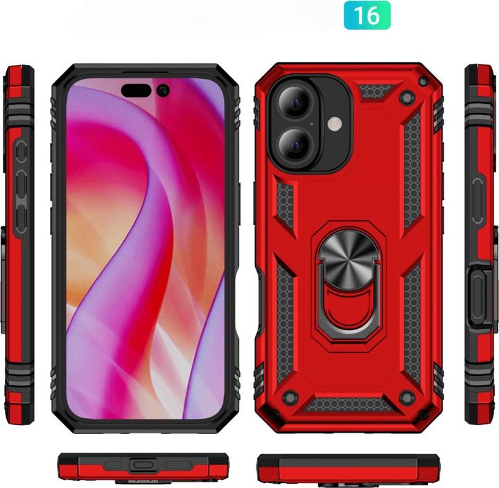 Actual product image Cover-Discount iPhone 16 - Robust back cover with kickstand (Apple iPhone 16)