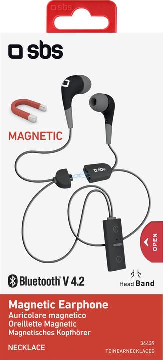 Produktbild SBS In-Ear Bluetooth-Headset mit Magnetverschluss (1.50 h, Kabellos)