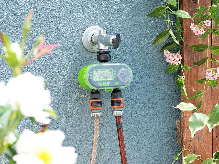 Actual product image Royal Gardineer BWC-200 Digital Irrigation Computer with 2 Connectors & Rain Sensor