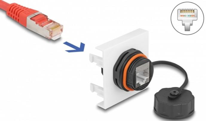 Produktbild Delock Easy 45 Modul Netzwerk RJ45 Cat.6