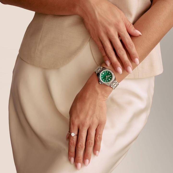 Image du produit Thomas Sabo WA0434 Damenuhr Divine Jewellery Stone silberfarben 33mm 5ATM (Montre avec pierre précieuse, 33 mm)