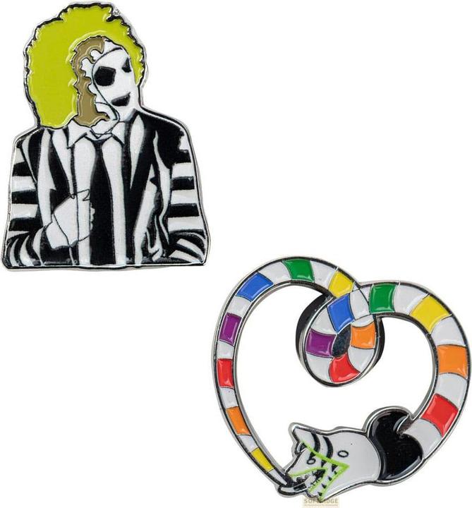 Actual product image Cinereplicas Beetlejuice pin badge 2-pack Sandworm