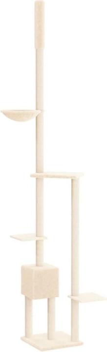 Image du produit VidaXL Kratzbaum Deckenhoch Creme 258,5-284,5cm Katzenbaum Katzenkratzbaum (284.50 cm, Crème)