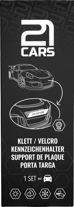 Produktbild 21cars Klett Wechselschild (Front + Heck, Langformat)