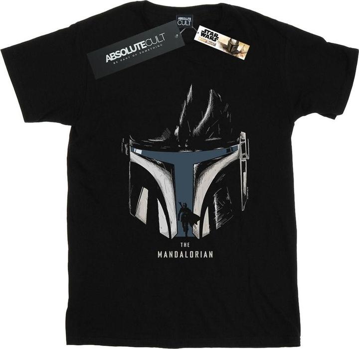 Star Wars The Mandalorian Helmet Silhouette TShirt (XL)