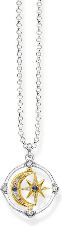 Produktbild Thomas Sabo Kette Stern & Mond gold (925er Silber, Vergoldet, Gelb, 45 - 50 cm)