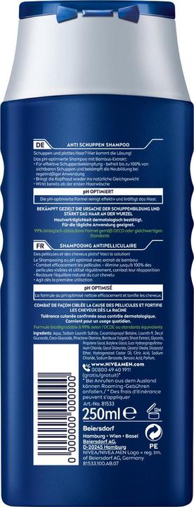 Produktbild Nivea Men Anti-Schuppen pH-Optimal Shampoo Trio (750 ml, Flüssiges Shampoo)