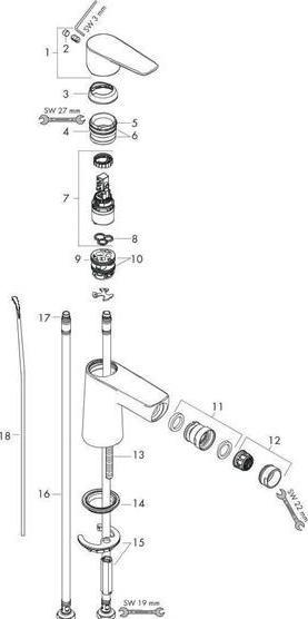 Produktbild hansgrohe Talis E Bidetmischer (mattweiss)