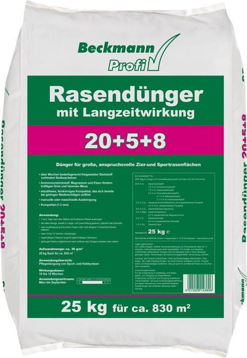 Actual product image Beckmann Lawn fertiliser LZW 20+5+8 (25 kg, 25 l)