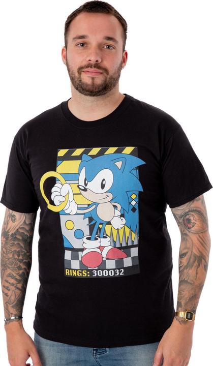 Immagine prodotto Sonic The Hedgehog Classic Maglietta Anelli Uomo (XXL)