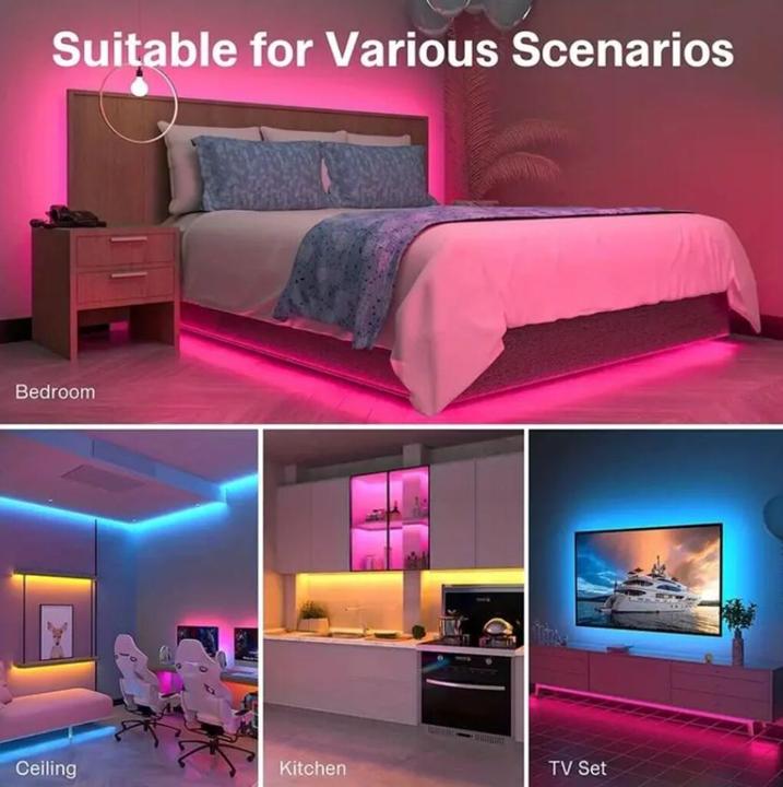 Immagine prodotto Champ Striscia LED da 15 metri con controllo tramite app (RGB, 1500 cm, Interno)
