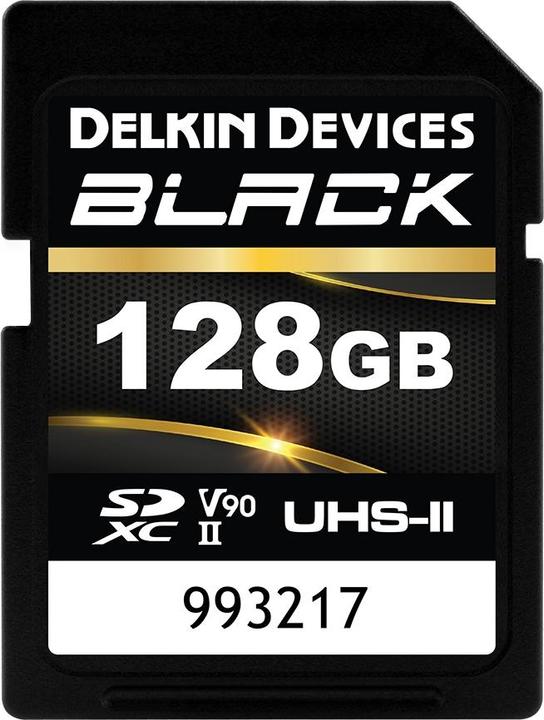 Image du produit Delkin BLACK UHS-II SDXC 128GB R:300MB/s W:250MB/s (128 Go, SDXC, U3, UHS-II)