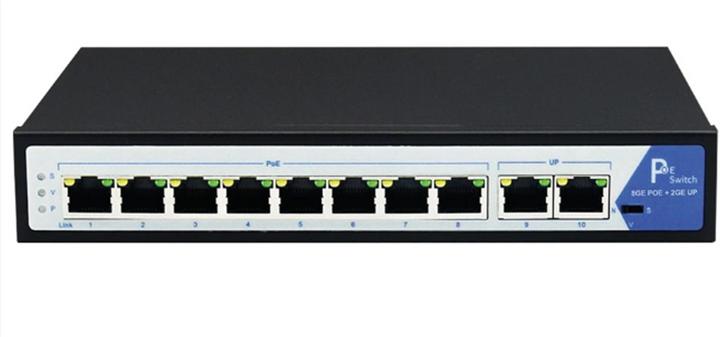 Actual product image Value PoE+ Gigabit Ethernet Switch, 8+2 Ports (9 Ports)