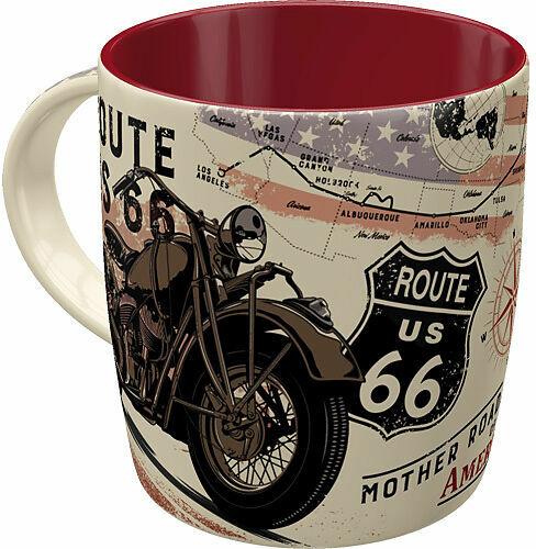 Produktbild Nostalgic-Art Merchandising Tasse, 330ml. Route 66 Bike Map (330 ml)
