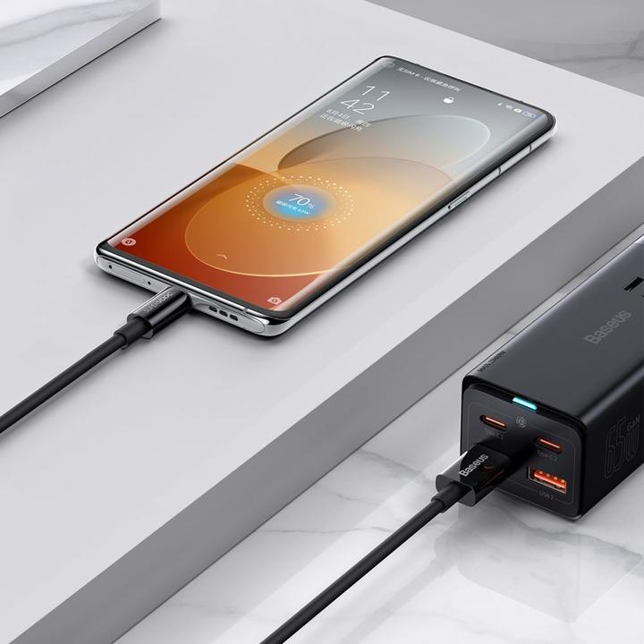 Actual product image Baseus Superior Series (SUPERVOOC) Fast Charging Data Cable USB to Type-C 65W 2m Black (2 m)