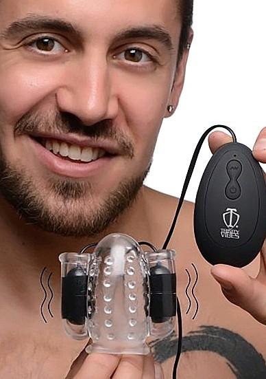 Actual product image Pipedream 20X Deluxe Dual Vibrating Head Teaser