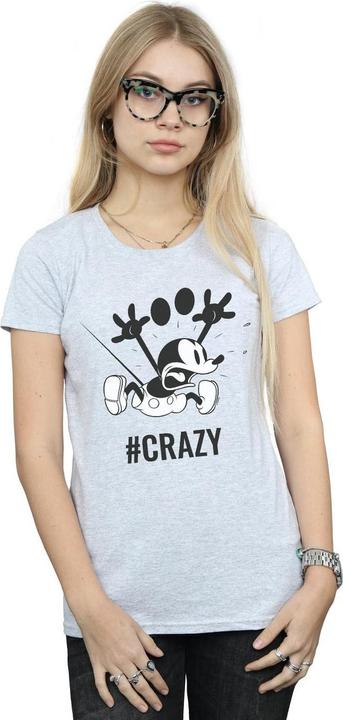 Actual product image Disney Womens/Ladies Mickey Mouse #Crazy Cotton T-Shirt (XXL)