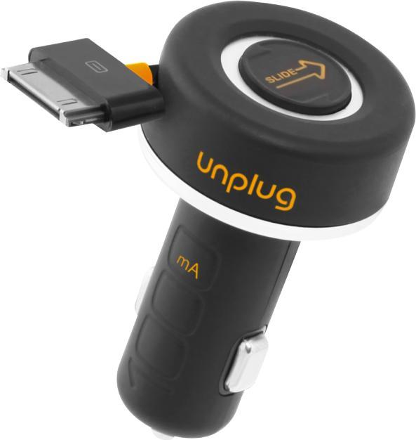 Produktbild iLike CCU1000IPH Compact iPod iPhone 4 4S 30Pin Fast 1A Car Charger with Rewind Cable