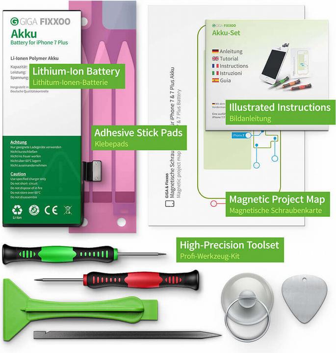Actual product image Giga Fixxoo Battery repair set