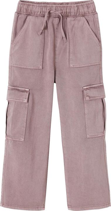 Actual product image Vertbaudet Girls' cargo trousers with elasticated waistband (134)