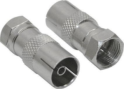 Actual product image InLine ® Adapter F plug (SAT) to IEC socket (antenna) (Antenna cable)