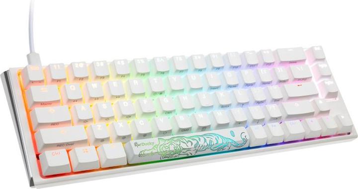 Actual product image Ducky One 3 Classic Black/White Mini Gaming Keyboard, RGB LED - MX-Brown (US) (US, Cable)