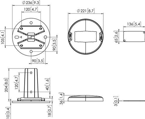 Actual product image Vogels Universal Series PUC 1910 - Mounting Component (Ceiling Plate)