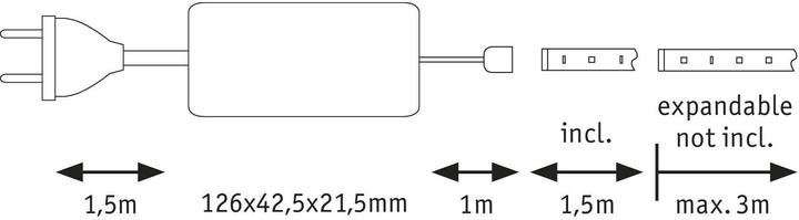 Immagine prodotto Paulmann Set di strisce MaxLED 500 (Bianco caldo, 150 cm, Interno)