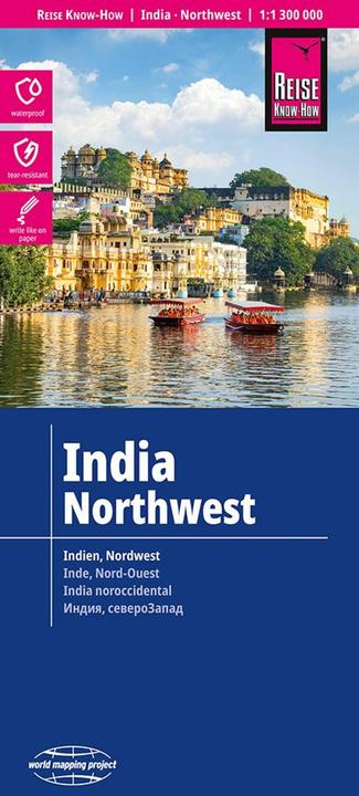 Actual product image Map Indien, Nordwest / India, Northwest (1:1,300,000)