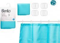 Immagine prodotto Berilo tenda da bagno in poliestere blu a pois 180x180cm (180 x 180 cm)