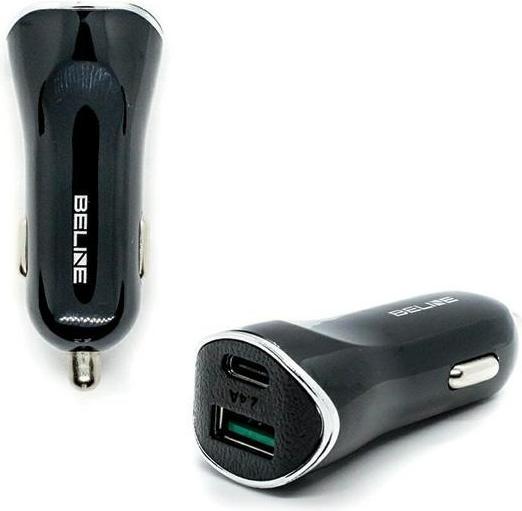 Beline lad. sam. 1xUSB i 1xUSBC 5A 30W czarnyblack only head