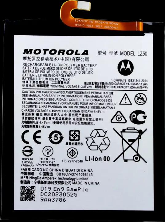 Actual product image Motorola Li-Polymer Battery LW50 for XT2061 Edge+ SB18C62948