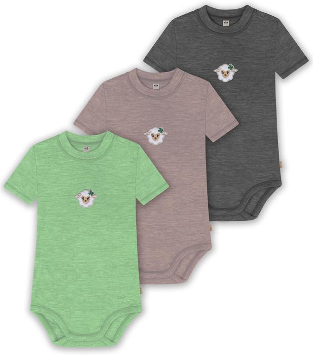 Normani 3er Set Baby Merino Kurzarmbody „Tihoi" - 9323