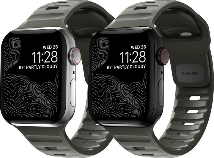Produktbild Nomad Sport Strap V2 (42 mm, 44 mm, 45 mm, Gummi, Apple Watch Series 1, Apple Watch Series 2, Apple Watch Series 3, Apple Watch Series 4, Apple Watch Series 5, Apple Watch Series 6, Apple Watch Series 7, Apple Watch Series 8, Apple Watch Series 9, Apple Watch SE)