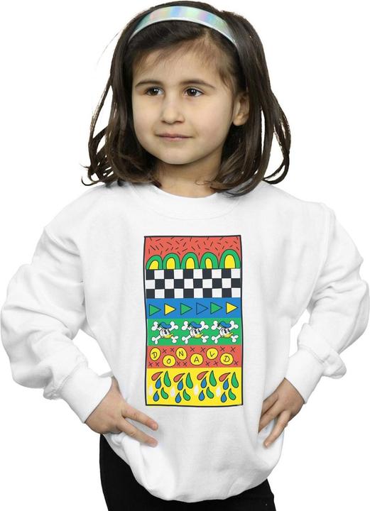 Immagine prodotto Disney Donald Duck Vintage Pattern Felpa Ragazze (128)