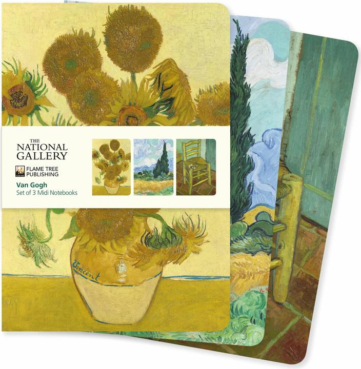 Actual product image Set of three medium format notebooks: Vincent van Gogh (A5, Hardcover)