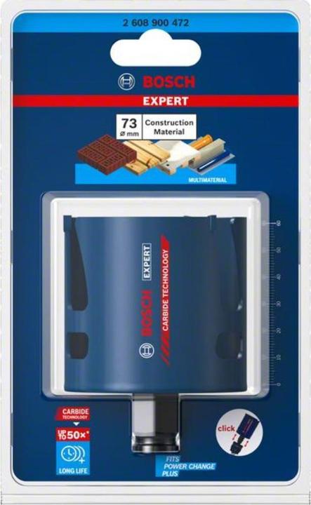 Produktbild Bosch Professional Zubehör EXPERT Construction Material Lochsäge, 73 x 60 mm (73 Millimeter)
