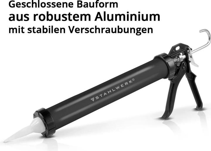 Produktbild Stahlwerk Silikonpistole SPB-600 ST mit 600 ml aus Aluminium Silikonpresse